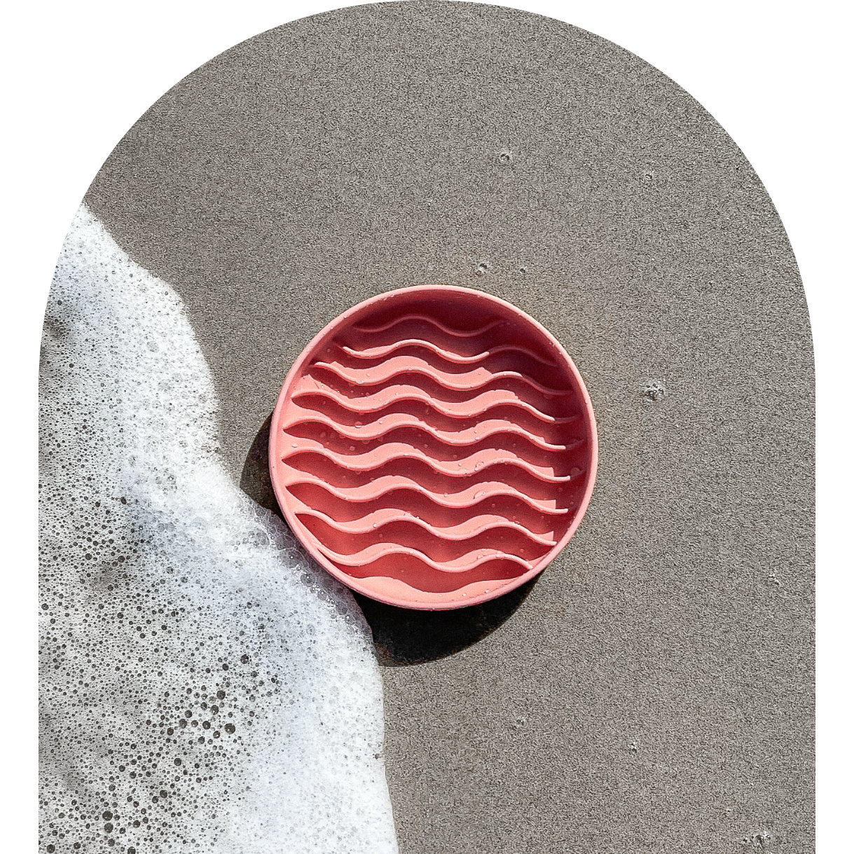 The Wave Bowl - Slow Feeder & Lick Bowl in Coral