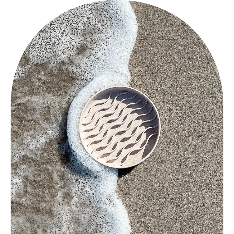 The Wave Bowl - Slow Feeder & Lick Bowl in Sand
